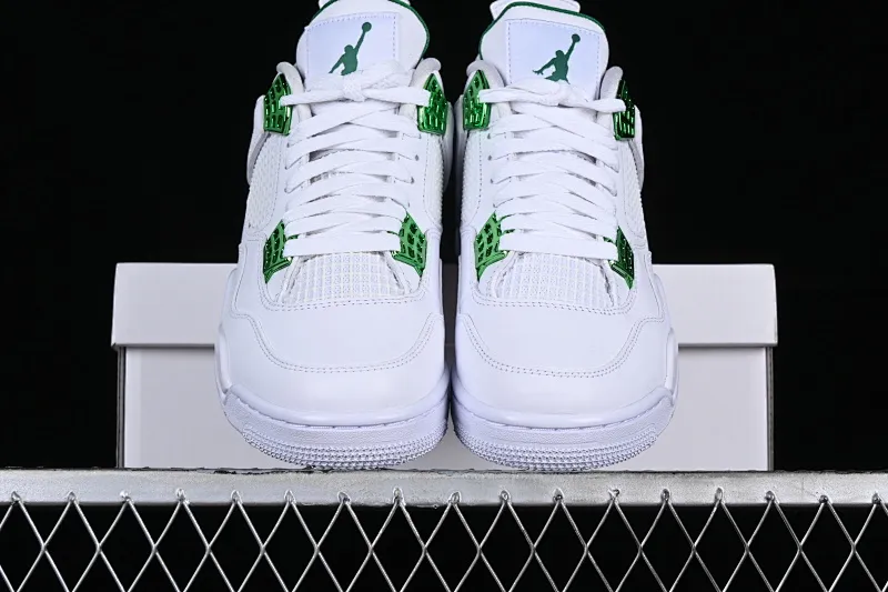 All categories Air Jordan Jordan series basketball shoes Air Jordan 4 GX foreign trade version Air Jordan 4 "Pine Green" AJ4 Joe 4 white and green first layer genuine standard CT8527-113